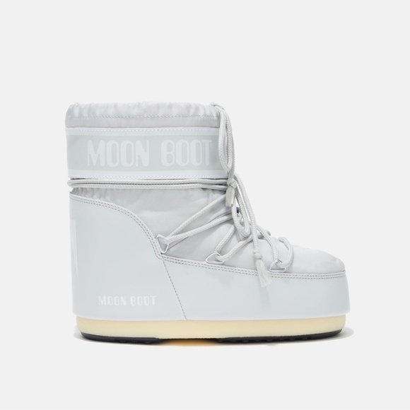 Moon Boot Icon Low Nylon Snow Boots Glacier Grey - Picture 2 of 13